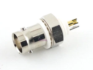 Conector coaxial hembra BNC montaje de chasis de mampara aislada - vendedor de radioaficionado de EE. UU. - Imagen 1 de 1