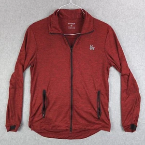 Youngla Red Full Zip Performance Stretch Gym Training Shirt Jacket Mens Small - Picture 1 of 13