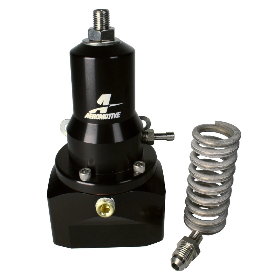 Regulador de presión de combustible EFI flujo extremo negro universal Aeromotive 13137 Foto 1 de 4