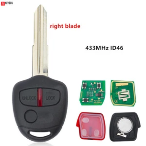 Mando a distancia de repuesto llavero 3 botones 433 MHz ID46 para Mitsubishi Lancer Outlander - Imagen 1 de 6