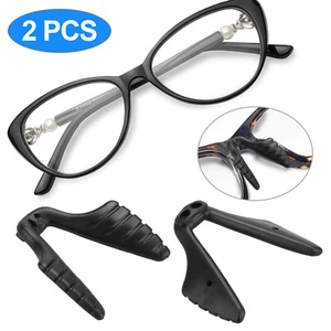 2PCS Silicone Anti-Slip Stick On Nose Pads for Eyeglass Sunglasses Eye Glasses - Picture 1 of 7