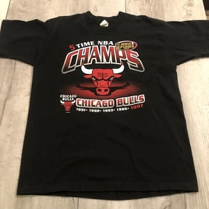 Vintage Chicago Bulls 1997 5 Time NBA Champs T-Shirt Basketball XL - Picture 1 of 10