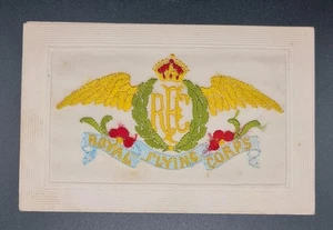 KÖNIGLICHES FLIEGENDES KORPS: 1. WELTKRIEG 1916 GESTICKTE MILITÄR SEIDENPOSTKARTE RFC - Bild 1 von 3