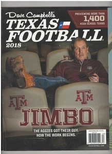 2018 Dave Campbell's Texas Football Magazine ~ Texas A&M Coach Jimbo Fisher - Picture 1 of 2