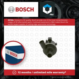Water Pump for Parking Heater fits SEAT IBIZA 6J1, 6J5 2.0D 10 to 15 CFHD Bosch - Picture 1 of 5