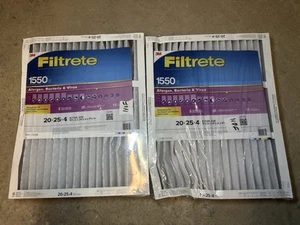 3m Filtrete 1550 20x25x4 (2pack) Filters Allergen, Bacteria & Virus Protection - Picture 1 of 2
