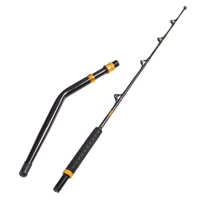 Fiblink Bent Butt Fishing Rod 2-Piece Saltwater Offshore Trolling Rod Big Gam...