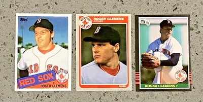 Лот товаров 1985 Roger Clemens Topps Fleer & Donruss 3 карточки дебютант - почти как новые - A - Изображение 1 из 2