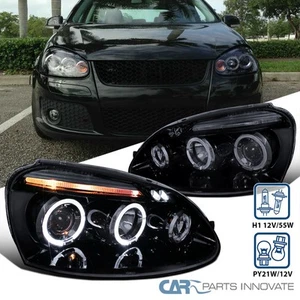 Smoke Fits 2006-2010 VW Jetta MK5 Golf Halo Projector Headlights LED Strip Lamps - Picture 1 of 11