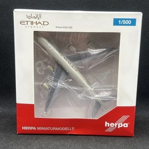 Herpa Wings Scala 1/500 - Etihad Airways A340-500 528245 - Foto 1 di 8