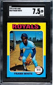 Frank White 1975 O-Pee-Chee SGC 7,5 PERFECTAMENTE CENTRADO - Imagen 1 de 2