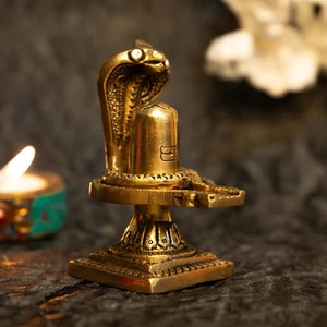 Brass Shivling for Home Puja Siva Linga for Pooja | Shiva Lingam for Office - Picture 1 of 6