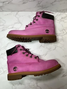 Timberland Premium 6 Inch Waterproof boots Boys Sz 6 Susan Komen Pink - Picture 1 of 10