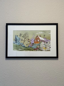Cliff Wirth Signed Original Cartoon Art - Football Chaos Framed One of One Rare - Picture 1 of 13