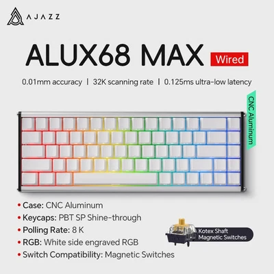 AJAZZ AK680 MAX Hall Effect Keyboard 60% 8K Gaming RGB Rapid Trigger Magnetic - Image 1 of 4