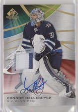 2019 SP Game Used Red Spectrum Premium Materials /15 Connor Hellebuyck #11 Auto
