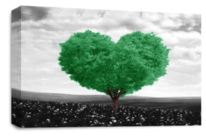 Floral Wall Art Green Living Room Bedroom Framed Canvas Picture Ready to Hang - Picture 1 of 6