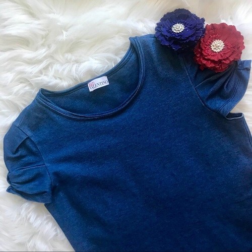 Abito a turni denim blu Valentino rosso taglia 34