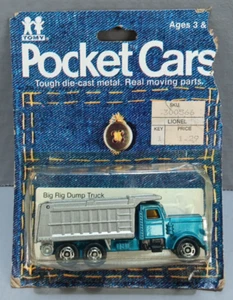 1986 Vintage NOS Tomy Pocket Cars Blue Silver Big Rig Dump Truck Toy Japan - Picture 1 of 3