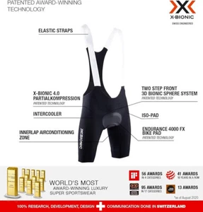 X-BIONIC INVENT 4.0 Bike Race Trägerhose Herren Opal Black/Arctic White - Größe XL - Bild 1 von 15