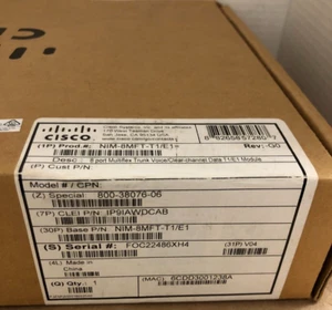 Cisco NIM-8MFT-T1/E1 4000 Series Integrated Services Routers / OPEN BOX / NEW - Picture 1 of 8