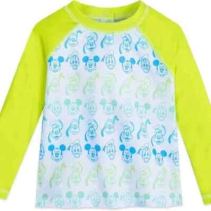 Disney Store Mickey Mouse and Friends Rash Guard long sleeves Swim UPF 50+ - Picture 1 of 3