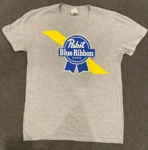 PABST BLUE RIBBON Bier T-Shirt HERREN SMALL Soft Tee Trinken Männer Betrunken Retro Vintage - Bild 1 von 4