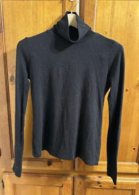 ALO Yoga Long Sleeve Basic Casual Turtleneck Top Solid Black Active Women’s XS - Image 1 of 4