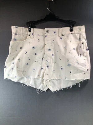 Old Navy Size 12 White Floral Shorts O.G. Short High Rise NWT - Image 1 of 4
