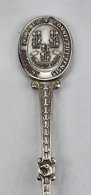 Cuchara coleccionable vintage ornamentada * CONNECTICUT * plateada 14 g 4 3/4" L Foto 1 de 4