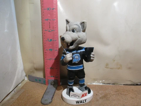 WENATCHEE WILD HOCKEY'S WALT WOLF MASCOT WITH COWBELL - LITTLE USED! NO BOX Cover