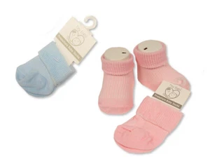 Premature Baby Socks Girls Boys - Pack of 3 pairs - Sizes 3-5 or 5-8 Lbs - Picture 1 of 1