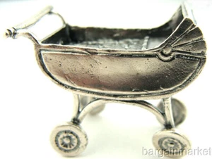 Miniatur Kinderwagen Kutsche Buggy Sterlingsilber #88 - Bild 1 von 4