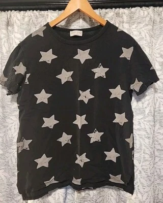 Zara Boys Collection Tshirt Navy With Grey Distressed Stars Size 13/14 164 Cm - Image 1 of 4