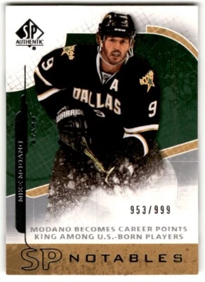 Mike Modano 2008-09 SP Authentic Notables /999 #134 Dallas Stars - Image 1 of 2