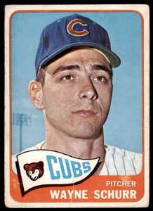 1965 Topps Wayne Schurr #149 Chicago Cubs FILLER