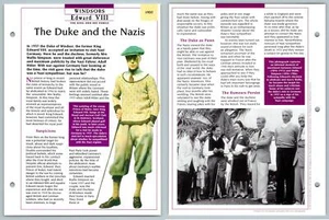 Duke & The Nazis - 1937 Windsors Atlas Kings & Queens Of GB Maxi Card - Picture 1 of 1