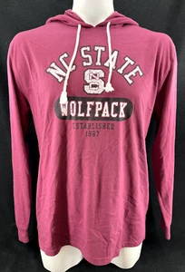 NEW North Carolina NC State Wolfpack Champion Red Hoodie Tee shirt Men's L - Picture 1 of 9