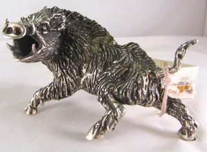 Miniatura statuina argento CINGHIALE fatta a mano argento 800 gr 40 - Picture 1 of 5