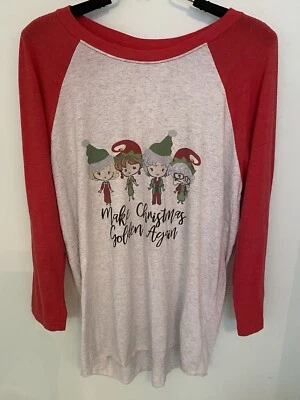 Camiseta Feminina Make Christmas Golden Again Golden Girls L Raglan Next Level - Imagem 1 de 4
