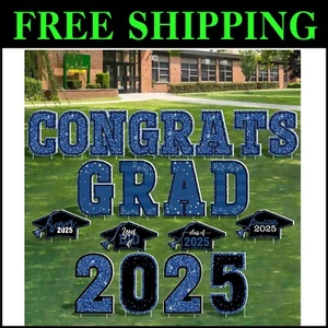 Weatherproof Graduation Decorations - 20 PCS Class of 2025 Yard Signs Set - Picture 1 of 11