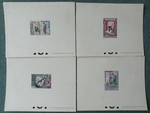 Laos Proof - 1959 Education and Fine Arts Deluxe Proof Sheets Set of 4 S56-9 - Picture 1 of 9