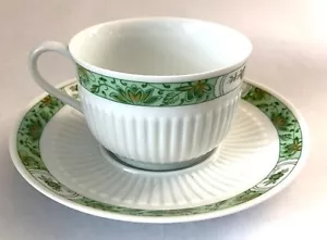 Ceralene Limoges Fleur de Jade Grün Teetasse und Untertasse - Bild 1 von 5
