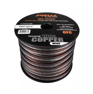 PRV 14 Gauge OFC Speaker Wire 100 ft Roll TRUE 100% Copper Oxygen Free - Picture 1 of 5