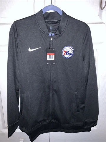 NBA Philadelphia 76ers Sixers Women’s Full Zip Nike Dri Fit Jacket Size Large Cover