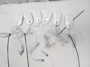 (x6) Macally Wired USB Ice Mouse2 for Windows PC & More -White (ICEMOUSE2) / 5Ft - Picture 1 of 8