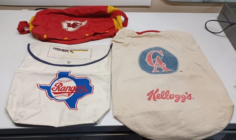 VTG TEXAS Rangers BackPack KC CHIEFS CARRY BAG CALIFORNIA ANGELES LAUNDRY BAG Cover