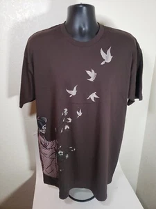 Loungefly Brown Skull Geisha Graphic T-Shirt NWT Size XL - Foto 1 di 4