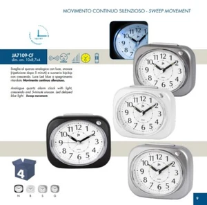 JUSTAMUTE ANALOG QUARZ WECKER SCHLUMMERLICHT UND KLINGELTON IN 4 FARBEN JA7109 - Bild 1 von 5