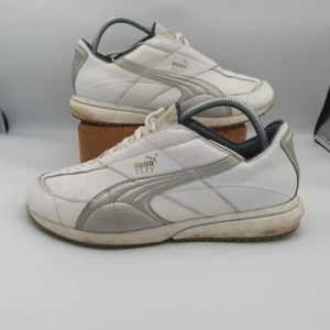 *RARE* UK 8 - Puma PLIY White Leather Vintage Trainers - Picture 1 of 7